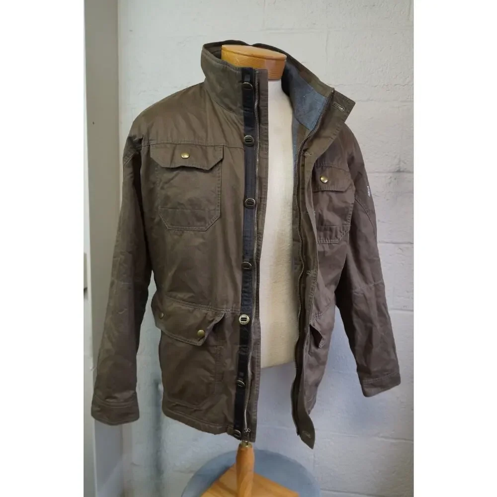 Men's Kuhl Projekt Insulated Kollusion Brown Quilt Lined Zip Up Coat Jacket Sz L - Picture 8 of 14